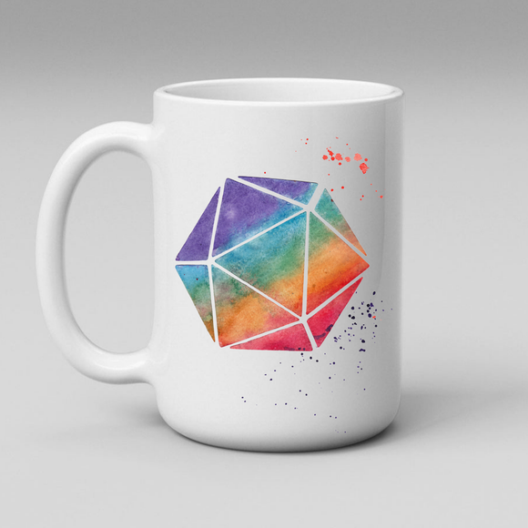 Rainbow Die Mug
